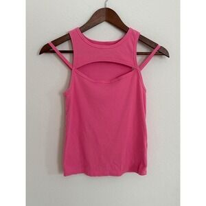 Maeve Anthropologie Ribbed Cutout Tank Top Pink Small Casual